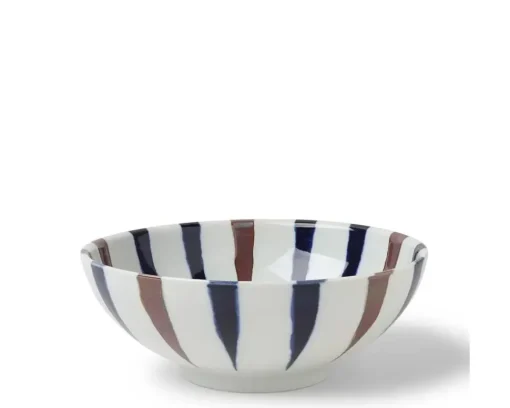 Bowl Brown Indigo Spokes 8-3/8"