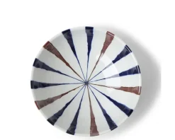 Bowl Brown Indigo Spokes 8-3/8