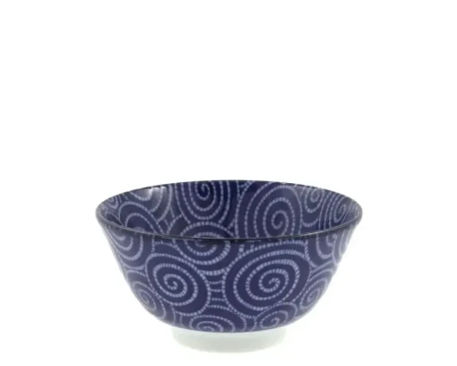 Bowl Cobalt Cloud Swirls 5.75"