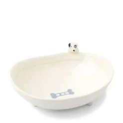 Bowl Footed With Dog & Bone Design