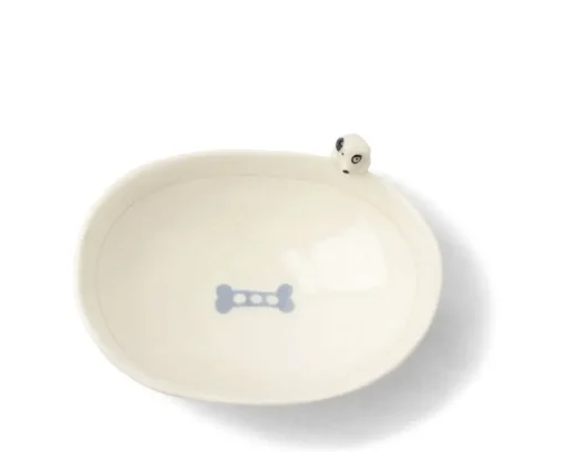 Bowl Footed With Dog & Bone Design