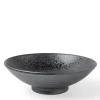 Bowl Serving 9.5" Silver Blue Granite