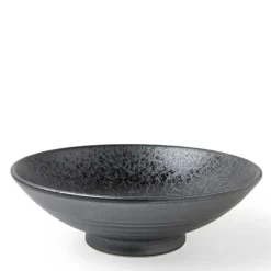 Bowl Serving 9.5" Silver Blue Granite