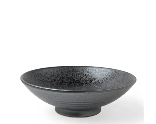 Bowl Serving 9.5" Silver Blue Granite