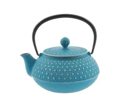 Cast Iron Teapot Turquoise Honeycomb 0.65L