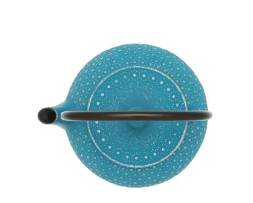 Cast Iron Teapot Turquoise Honeycomb 0.65L