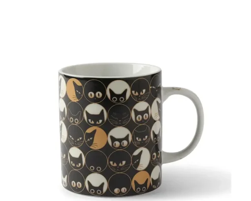 Cat Eyes 8 Oz. Mug - Black