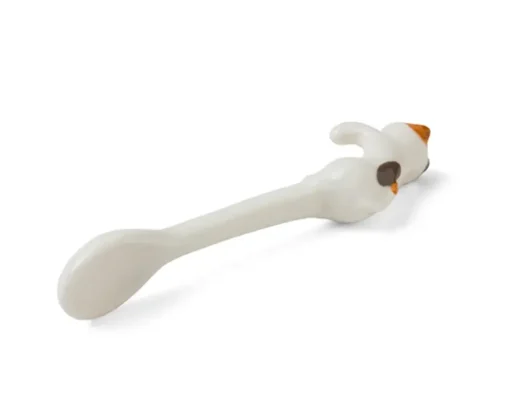 Cat Hanging Spoon - White