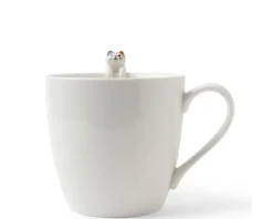 Cat Hanging Spoon - White