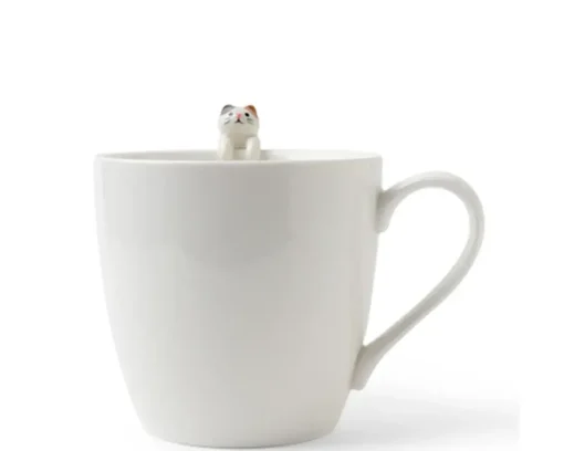 Cat Hanging Spoon - White