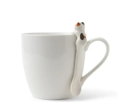 Cat Hanging Spoon - White