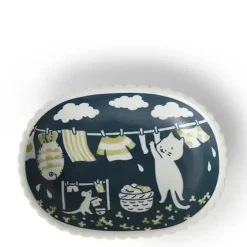 Cat Life Oval Plate