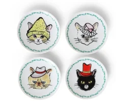 Cats In Hats Mini Plate Set