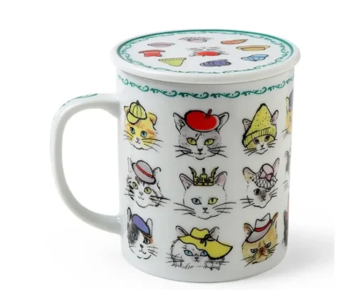 Cats In Hats Mug With Lid