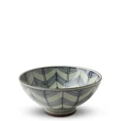 Celadon Chevron 5.5" Rice Bowl