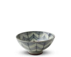 Celadon Chevron 5.5" Rice Bowl