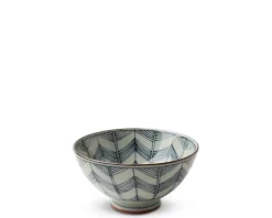 Celadon Chevron 4.5" Rice Bowl
