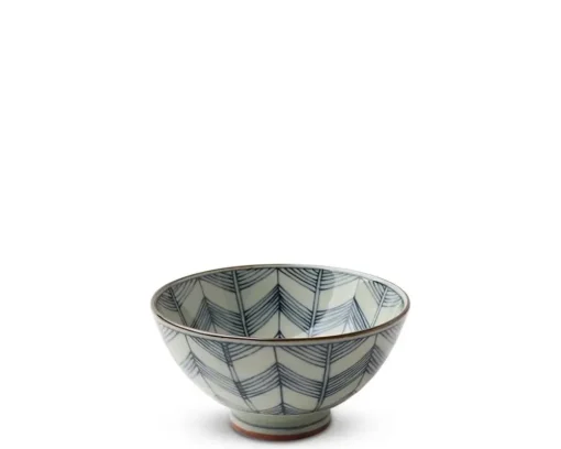 Celadon Chevron 4.5" Rice Bowl