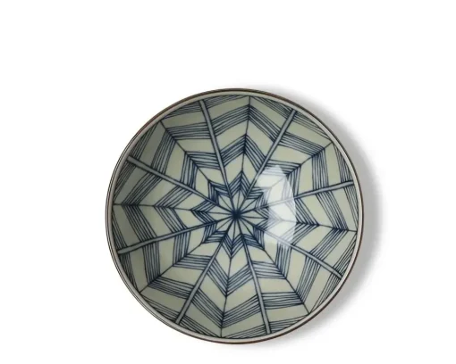 Celadon Chevron 5.5" Rice Bowl