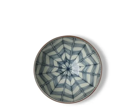 Celadon Chevron 4.5" Rice Bowl