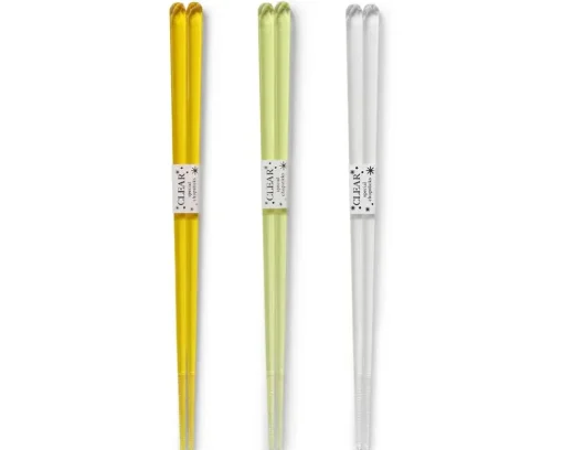 Chopsticks Acrylic Yellow Set/3