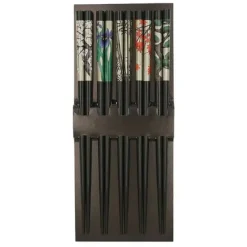 Chopsticks Set Antique Byobu Black