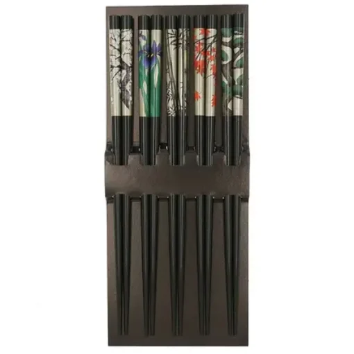Chopsticks Set Antique Byobu Black