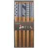 Chopsticks Set Bamboo Waka Blue/White