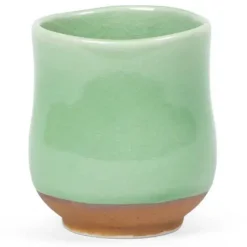 Crackle Green Teacup