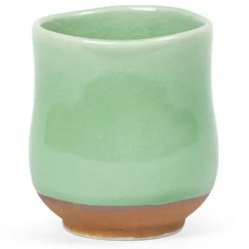 Crackle Green Teacup