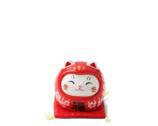 Daruma Fortune Cat Figurine