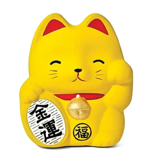 Feng Shui Fortune Cat Bank - Yellow