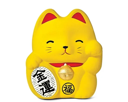 Feng Shui Fortune Cat Bank - Yellow