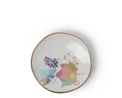 Floral Mini Plate Rainbow Leaves