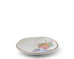 Floral Mini Plate Rainbow Leaves