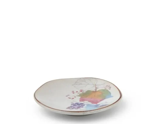 Floral Mini Plate Rainbow Leaves