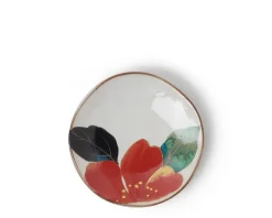 Floral Mini Plate Red