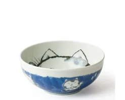 Fortune Cat 6.25" Bowl Blue