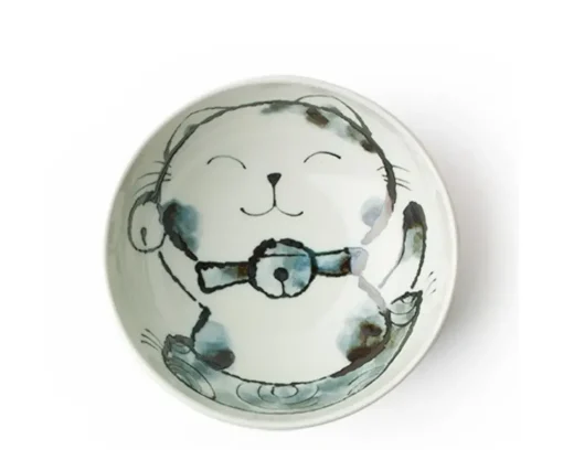 Fortune Cat 6.25" Bowl Blue
