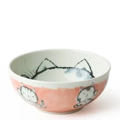 Fortune Cat 6.25" Bowl Pink