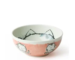 Fortune Cat 6.25" Bowl Pink