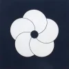 Furoshiki Pattern Flowers Black 27.5" Sq.