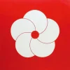 Furoshiki Pattern Flowers Red 27.5" Sq.