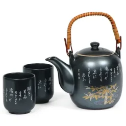 Gold Bamboo Kintake Tea Set