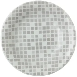 Grid 6.5" Round Plate - Gray
