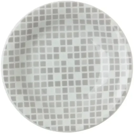 Grid 6.5" Round Plate - Gray