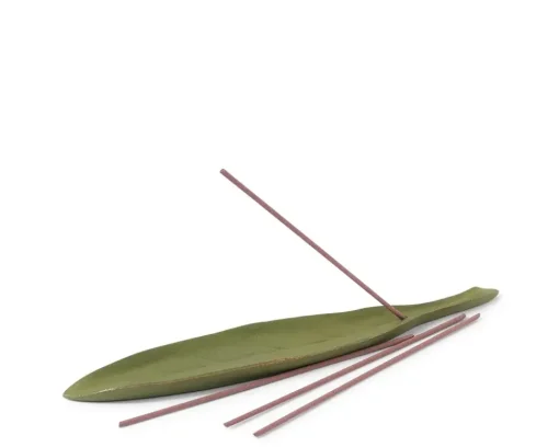 Incense Holder Gold/Spring Grass Leaf