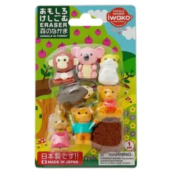 Iwako Forest Friends Eraser Pack At Miya