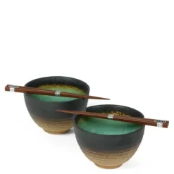 Kosui Green 5.5" Bowl For Two Set