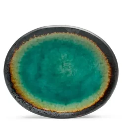 Kosui Green 7" X 5.75" Oval Plate
